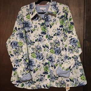 Charter Club Woman 3X Floral button up